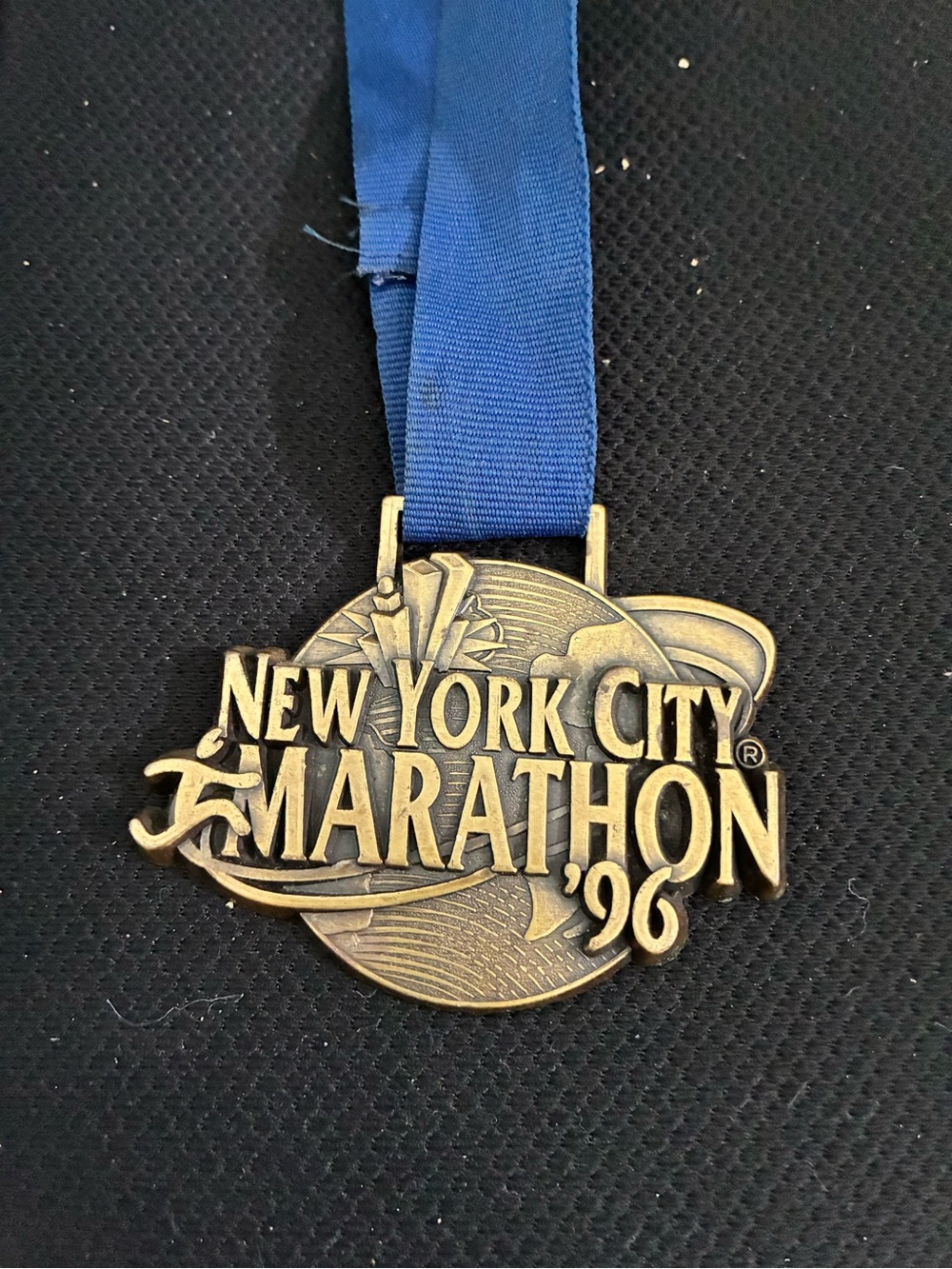 1996 New York City Marathon Finishers Medal Bronze Tone Award Vintage NYC